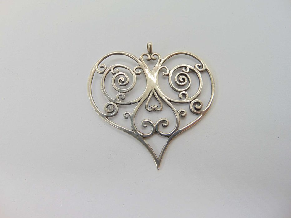 Pandantiv inima din argint semnat H&H