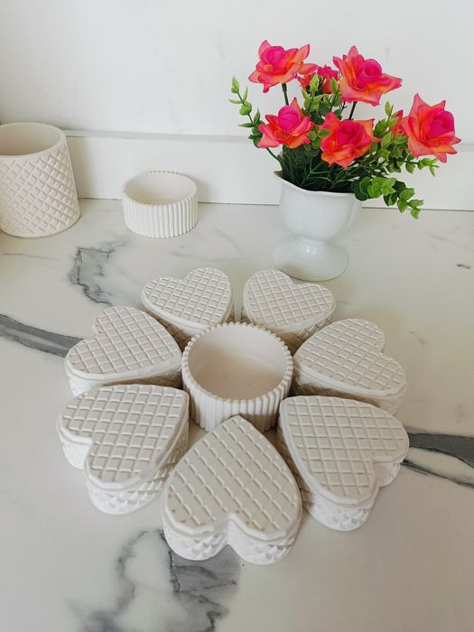 Продам красивый сердечка шкатулки из гипса