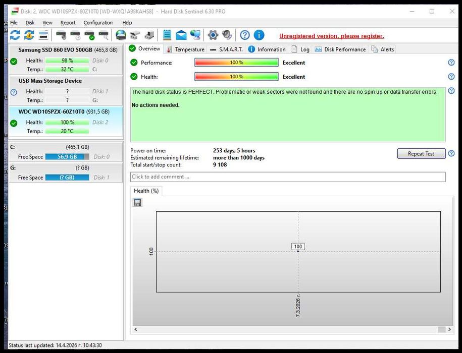 Хард диск за лаптоп WD Blue 2.5 1000GB 5400rpm 16MB SATA3
