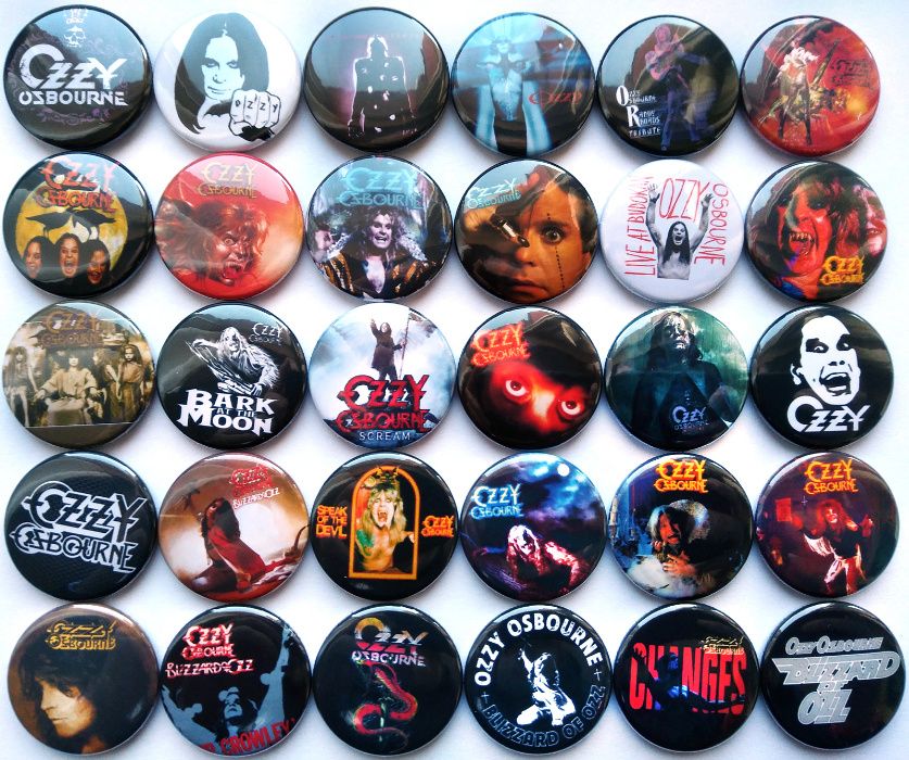 Значки на различни рок, поп, метъл групи, 30бр в комплект за 30лв