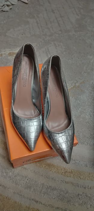 Туфли модный. Серебро