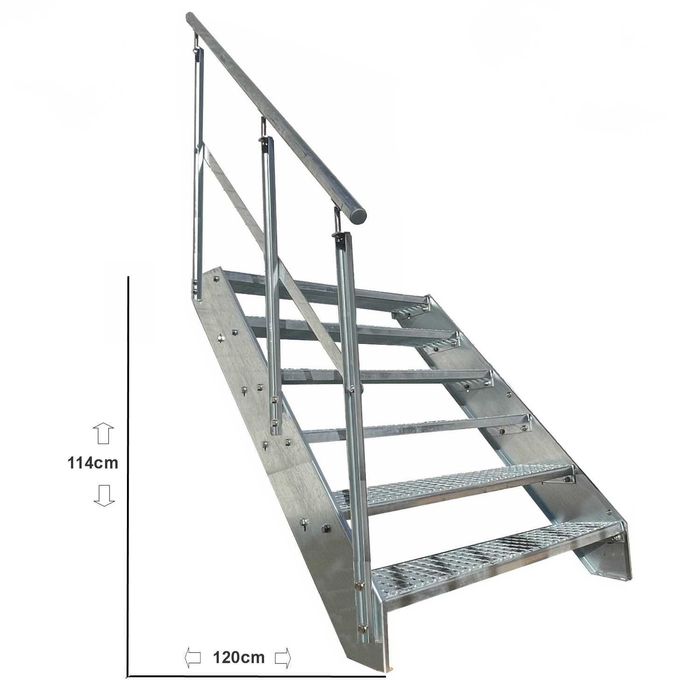 Метално стълбище 6 стъпала | Външни стълби | Поцинковано