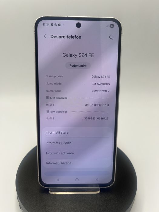 Samsung S24 FE 128 GB 8 GB Ram Cod 3813  Pret 999 Lei