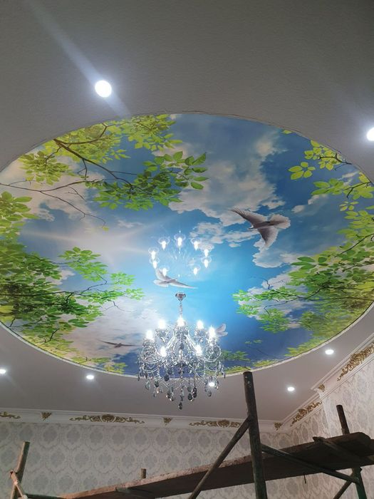 Фабрика натяжных потолков ,изготовление однотонного полотна от 6$