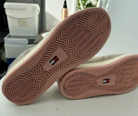 pantofi sport piele tommy hilfiger - nr.40, ca noi, culoare bej