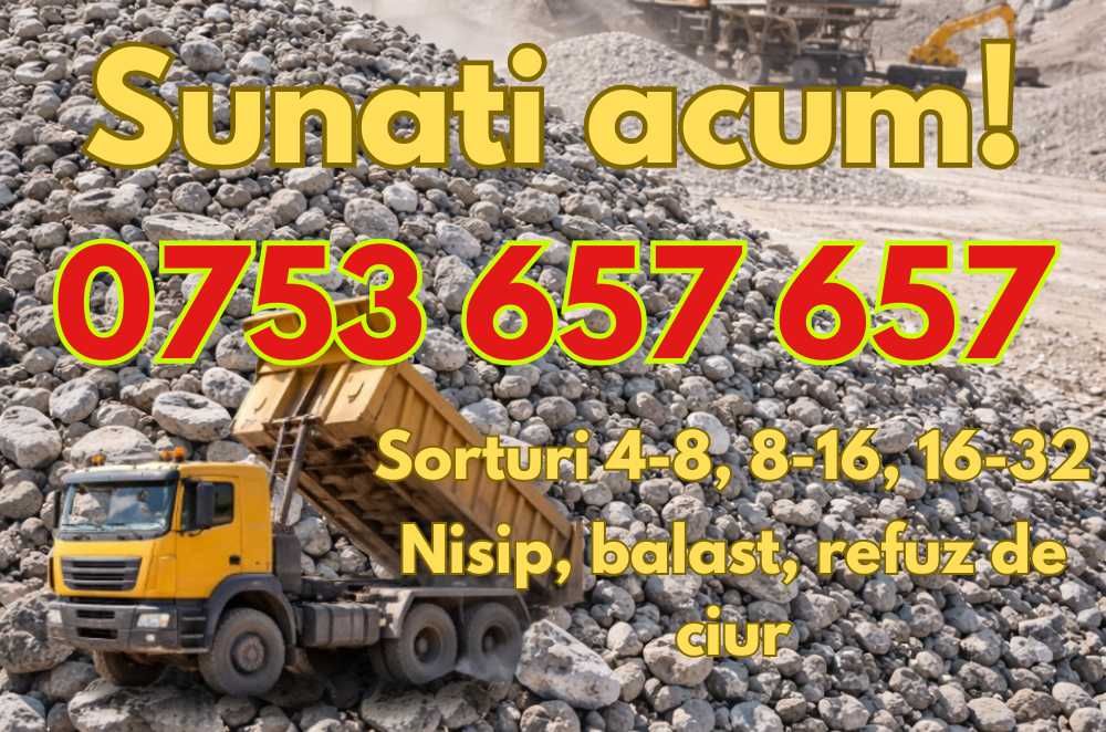 Piatra de drum, pietris 4-8, 8-16, 16-32 - TRANSPORT GRATUIT