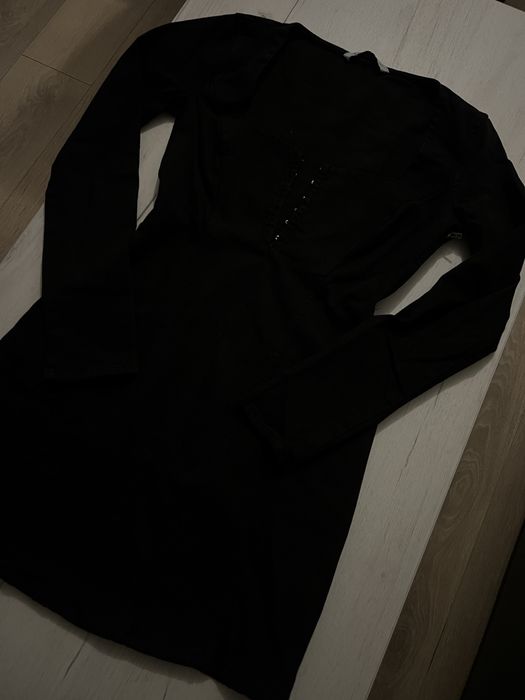 Черна дънкова рокля ZARA