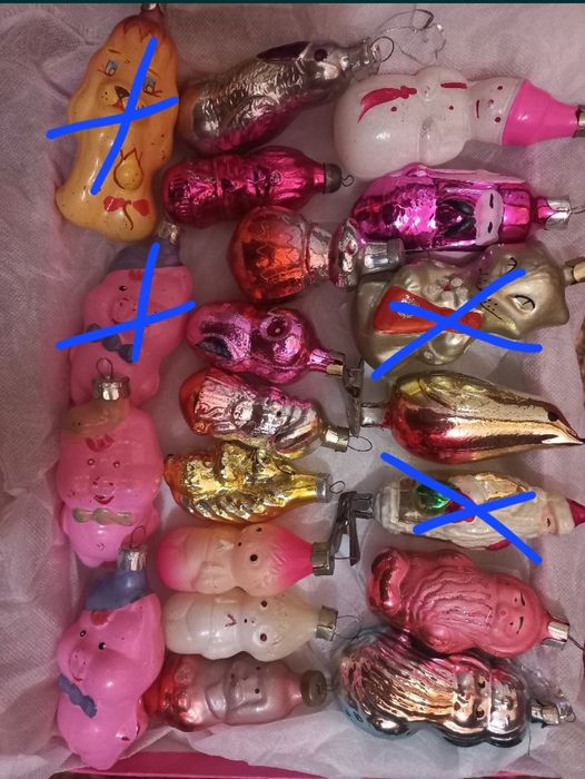 СССР елочные игрушки,много их,см.все фото