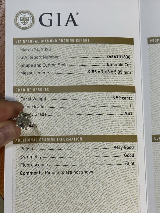 Диамант 3,59к.GIA