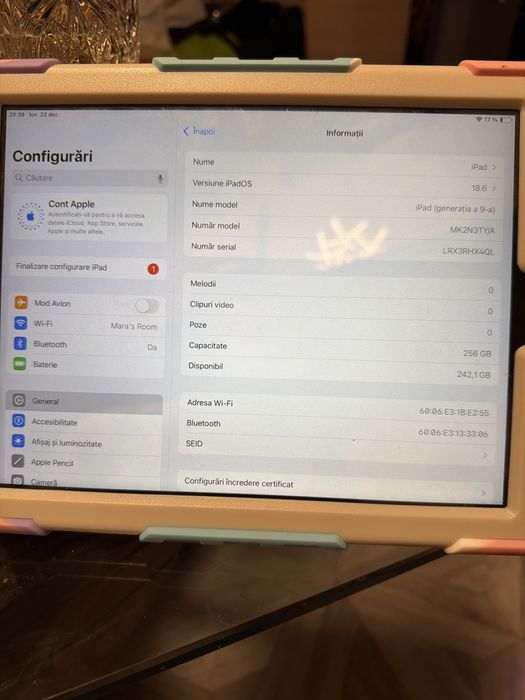 Ipad generatia 9  memorie 256 gb