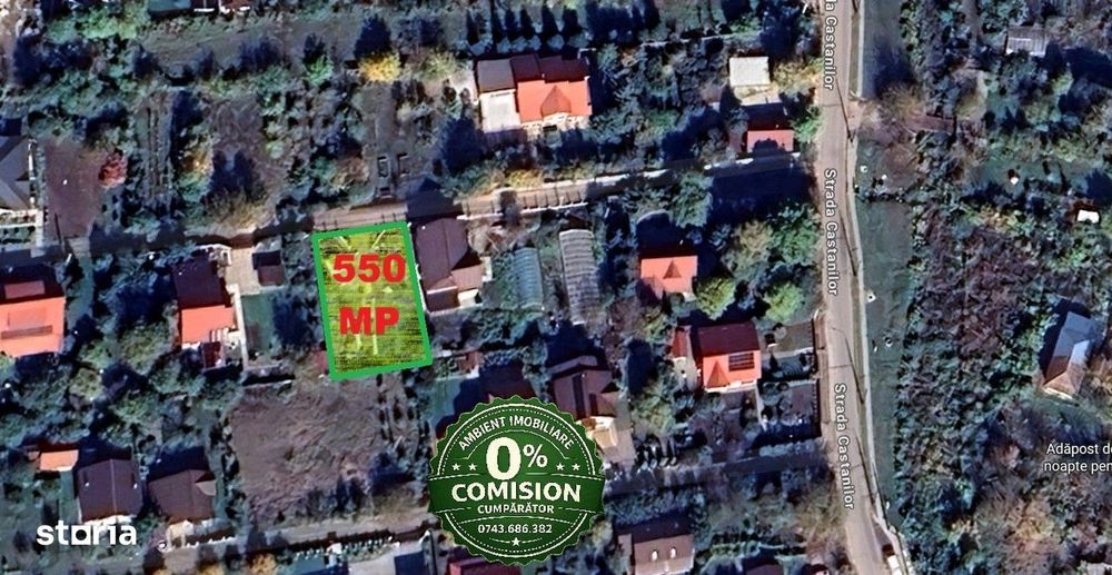 Teren intravilan 500 mp, cu toate utilitățile, zona CASTANILOR;