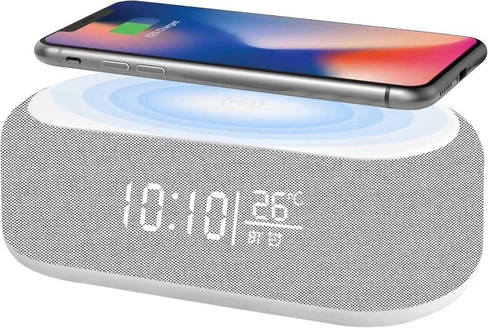Смарт будилник с Bluetooth колонка и безжично зарядно 15W