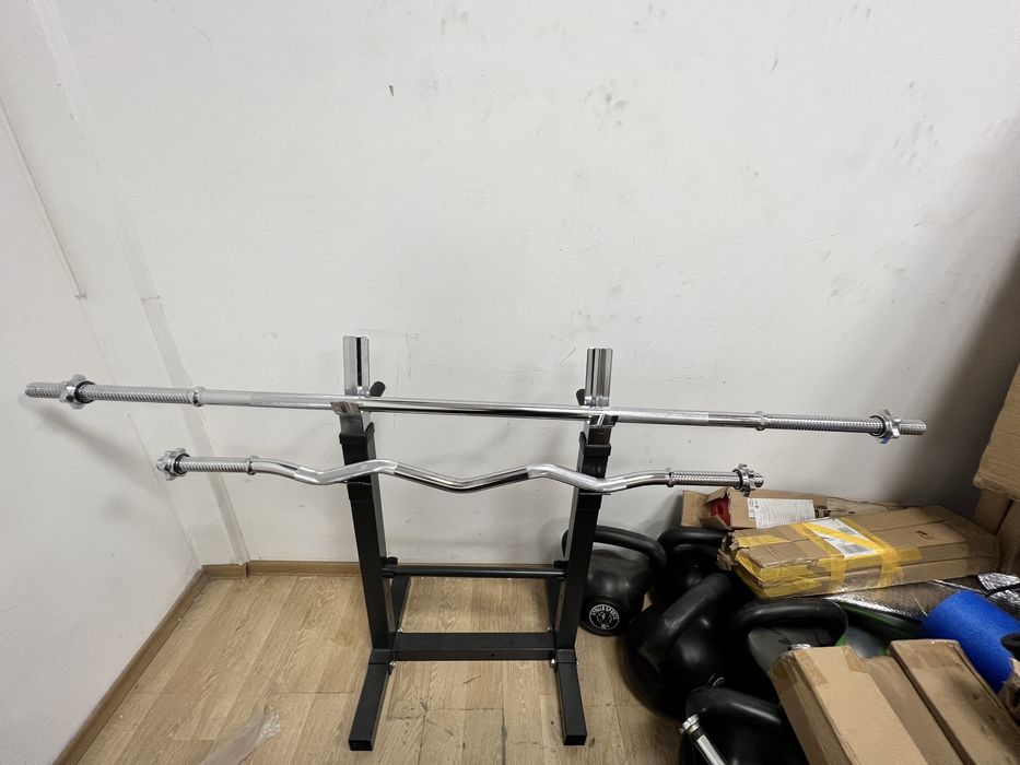 Set haltera bara piept+bara z otel crom noi 26-28-30 mm noi+ Piulite