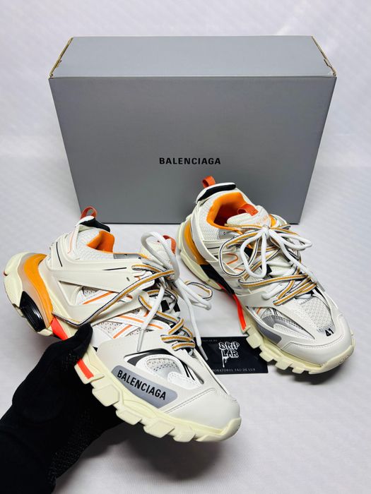 Balenciaga track alb portocaliu