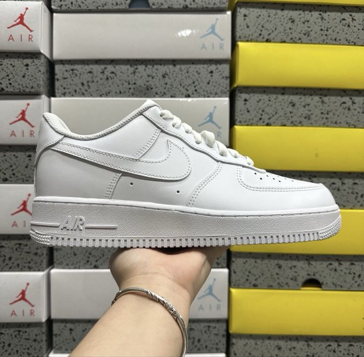 Nike Air Force 1 Low Triple White, Albi Calitate Top Top