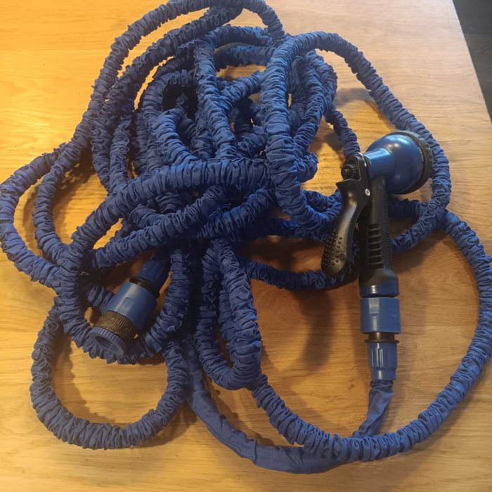 НОВ! Разтегаем градински маркуч, до 15 метра, с пистолет