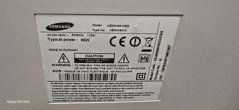 Телевизор Samsung ue40h6410 счупена матрица