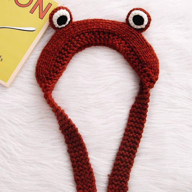 Повязка Лягушка вязаная