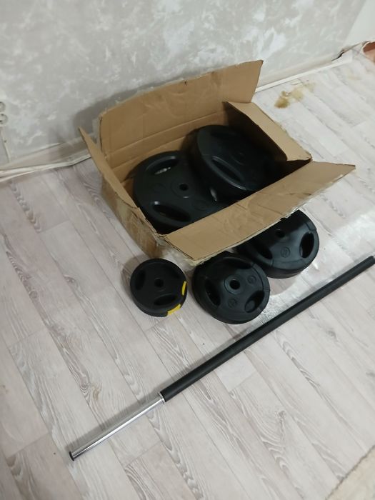 Стол для пресса и штанга 40 кг