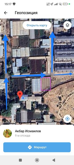 Ер сотилади (бурчеда жойлашган)