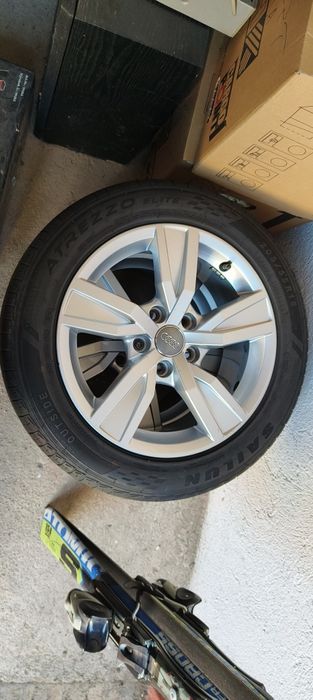 Roti Audi originale complete, jante R16 si anvelope vara
