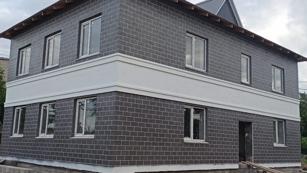 Фасадные работы Жидкий травертин