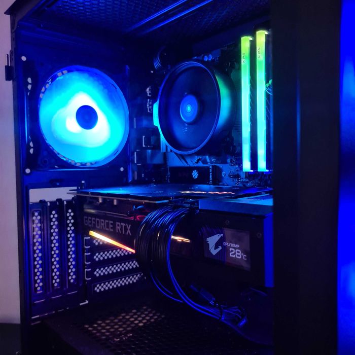 Компютър За Игри! RTX 5060, AMD Ryzen 5 5600, SSD 500GB, 16 RAM