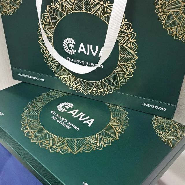 коробка этикетка самоклейка бумажный пакет ишлаб чикарамиз