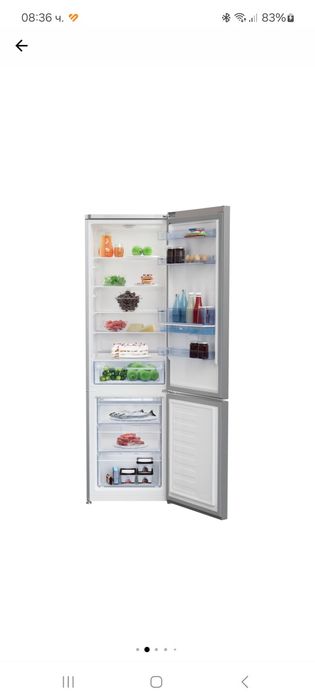 Хладилник с фризер Beko RCSA406K40DXBN, 386 л, Клас E Диспенсър за вода H 202.5 см