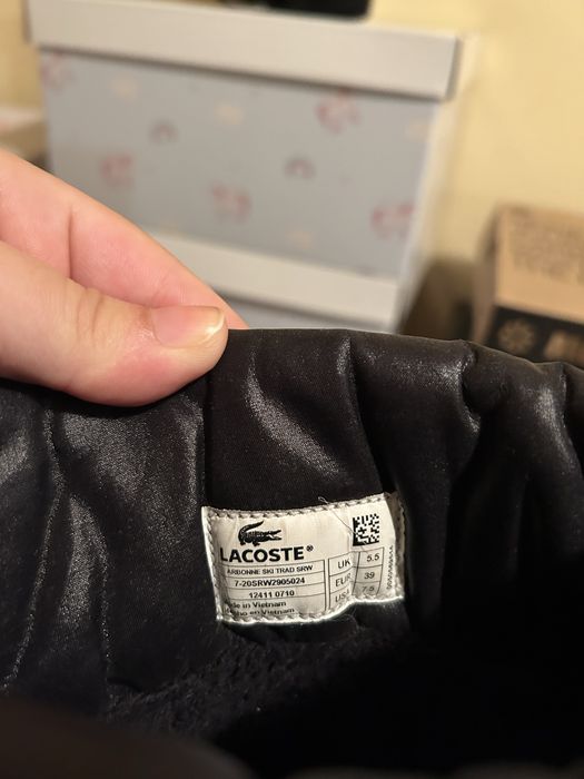 Cizme de iarna/ zapada impermeabile negre MOON BOOTS LACOSTE originale