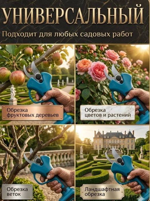 Секатор аккумуляторный TASKO 2Ач