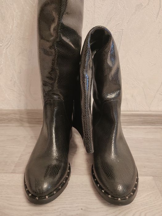 Сапоги осенние кожа