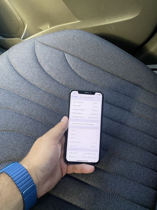 Iphone xs ayfon xs 64gb qora sotiladi tel ideal aybi yo face ishlidi