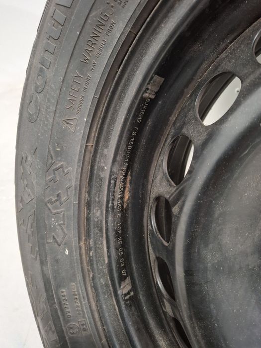 4 roti complete 225 /55 R 16 cu anvelope iarna Continental aproape noi