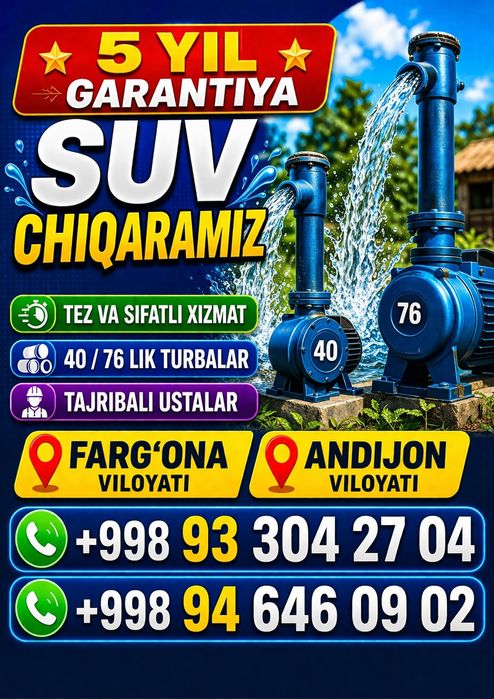 Kafolat 5 yil. Tez sifatli