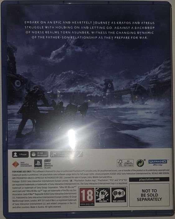 продавам игра God of War Ragnarok за PS5