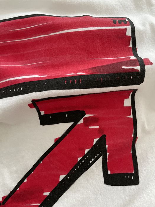 Tricou alb Off White red marker, marimea M