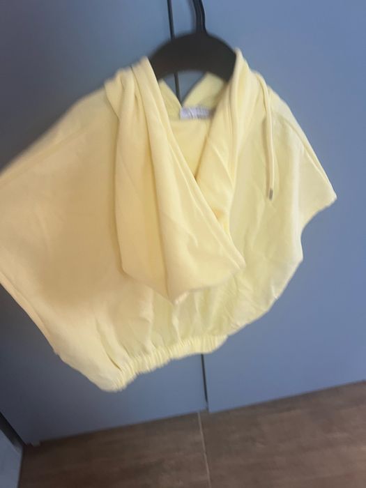 Bluza, Hanorac,  vesta Bershka Join Life galben pal, bumbac, nou cu eticheta, maneci cazute