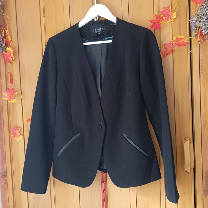 Sacou negru Top Secret – Croială Elegantă  amestecvâscoză bumbac Mări