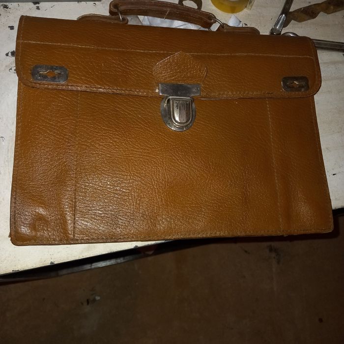 Ретро кожена чанта два броя