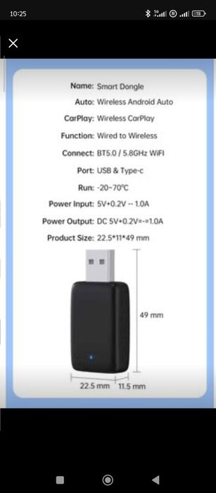 Adaptor Wireless CarPlay & Android Auto 2-in-1