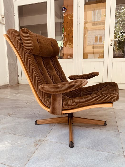 Оригинален шведски въртящ се стол в стил Остин Пауърс пт 60-те