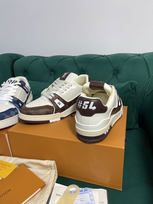 Adidasi Louis Vuitton piele naturala 100% Full Box colectie noua