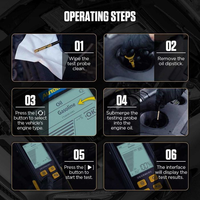 Уред за тестване на двигателно масло, Autool AS503 с LCD Дисплей