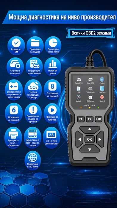 Автодиагностика OBD II модел V519