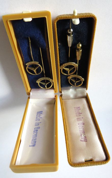 Insigne originale Mercedes-Benz aur, argint, safir