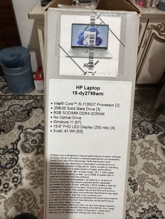 Notebook Hp Usta koʻrmagan 8gb/256gb ssd i5-11 protsessor, Aybi yoʻq