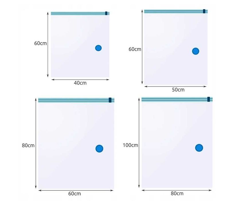 Комплект пликове за вакуумиране Ruhhy  4 размера, 10 бр