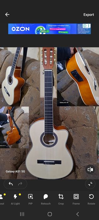 Klassik gitara ekvalayzer holati ideal ovozi tiniq va yumshoq