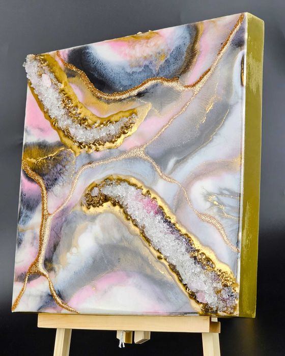 3D картини тип Геода "Силвър Лава" и "Дуализъм" епоксидна смола